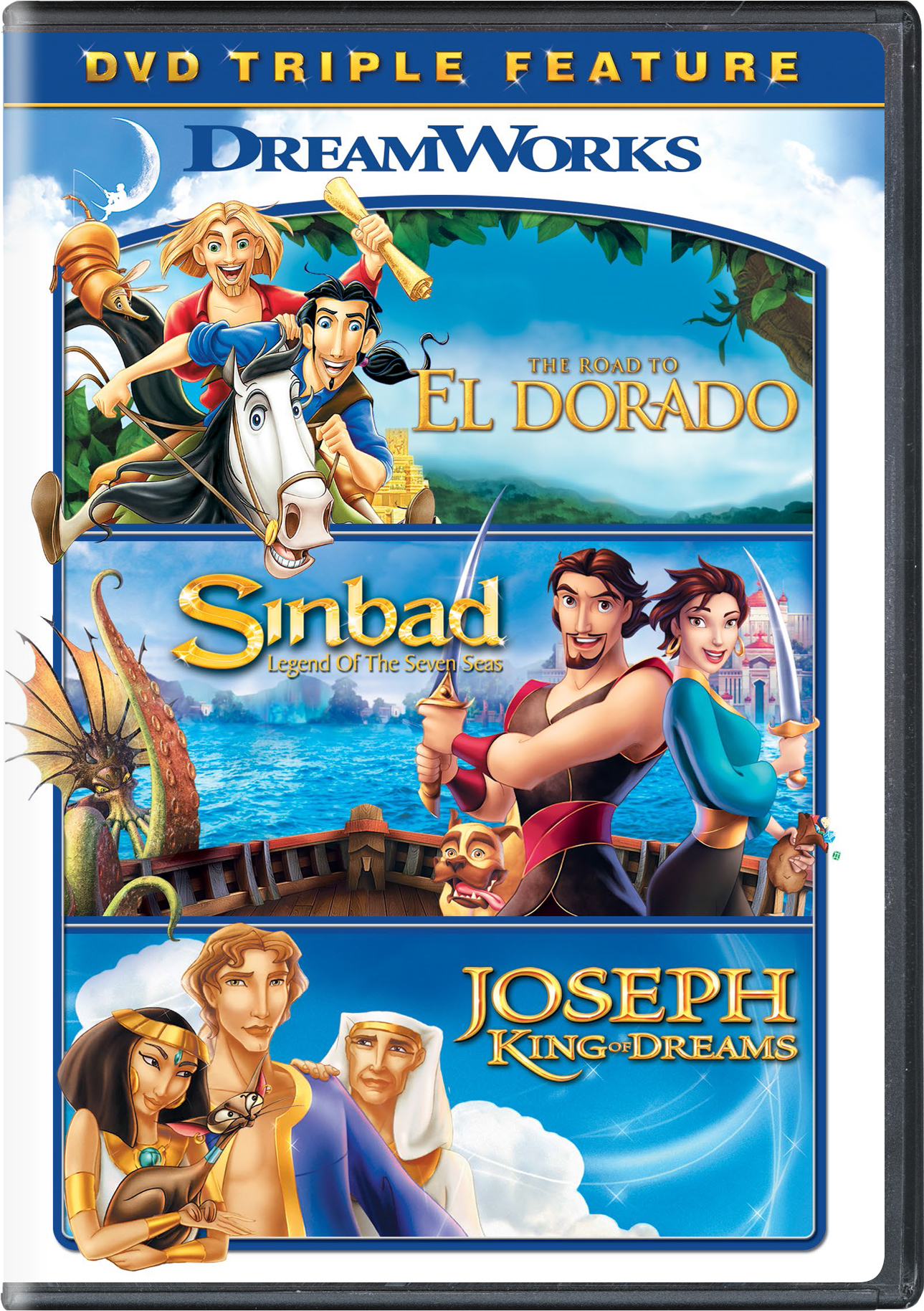 The Road To El Dorado/Sinbad: Legend Of The Seven Seas/Joseph:... (DVD Triple Feature) - DVD [ 2003 ]  - Animation Movies On DVD - Movies On GRUV
