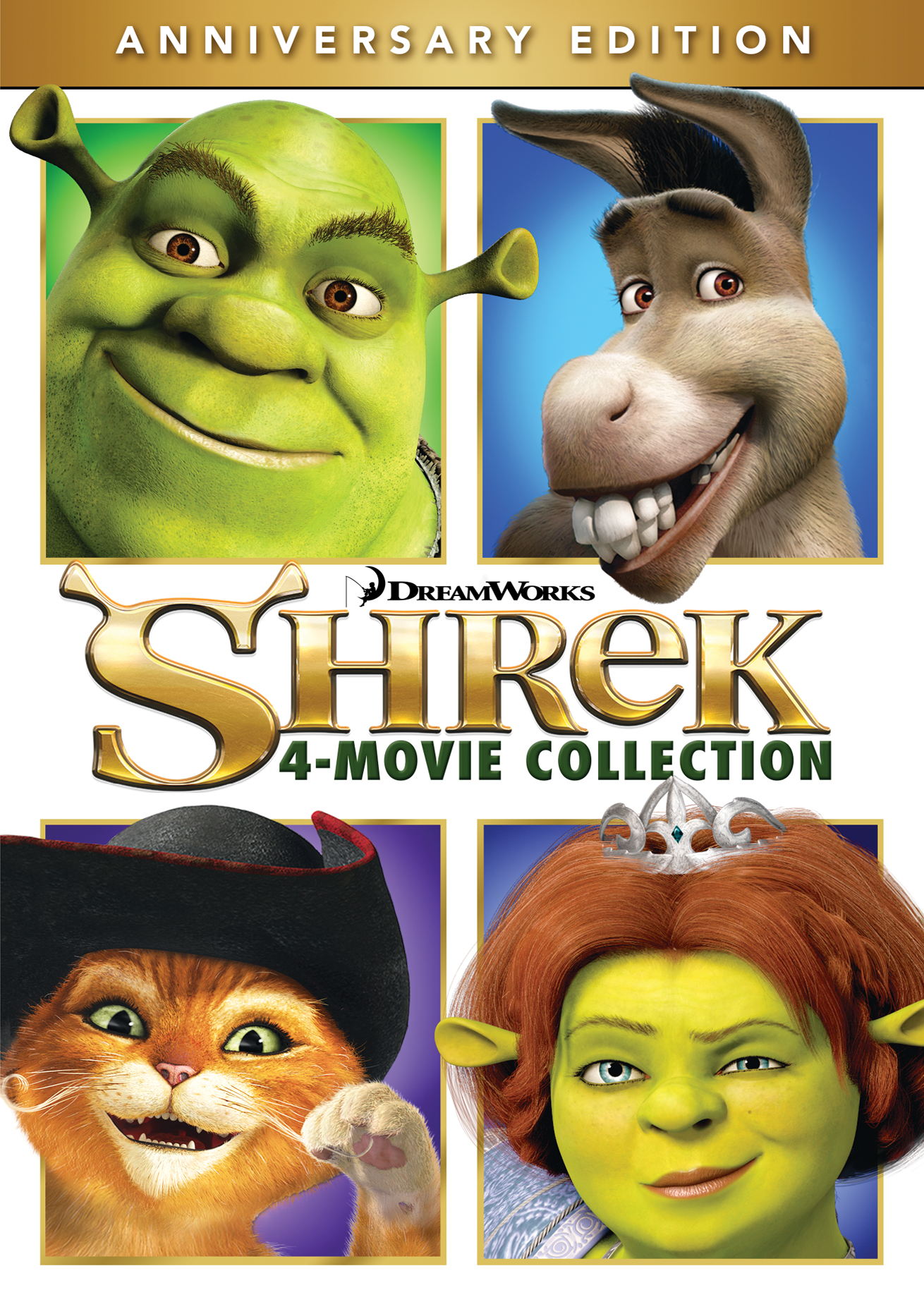 Shrek: The 4-movie Collection (Anniversary Edition) - DVD [ 2010 ]  - Children Movies On DVD - Movies On GRUV