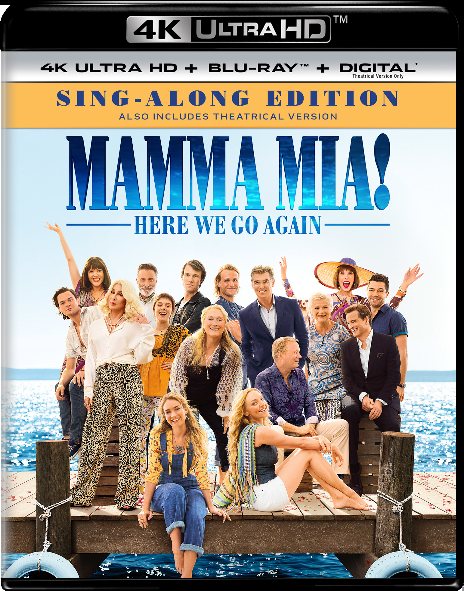 Mamma Mia! Here We Go Again (4K Ultra HD (Sing-Along Edition)) - UHD [ 2018 ]  - Musical Movies On 4K Ultra HD Blu-ray - Movies On GRUV