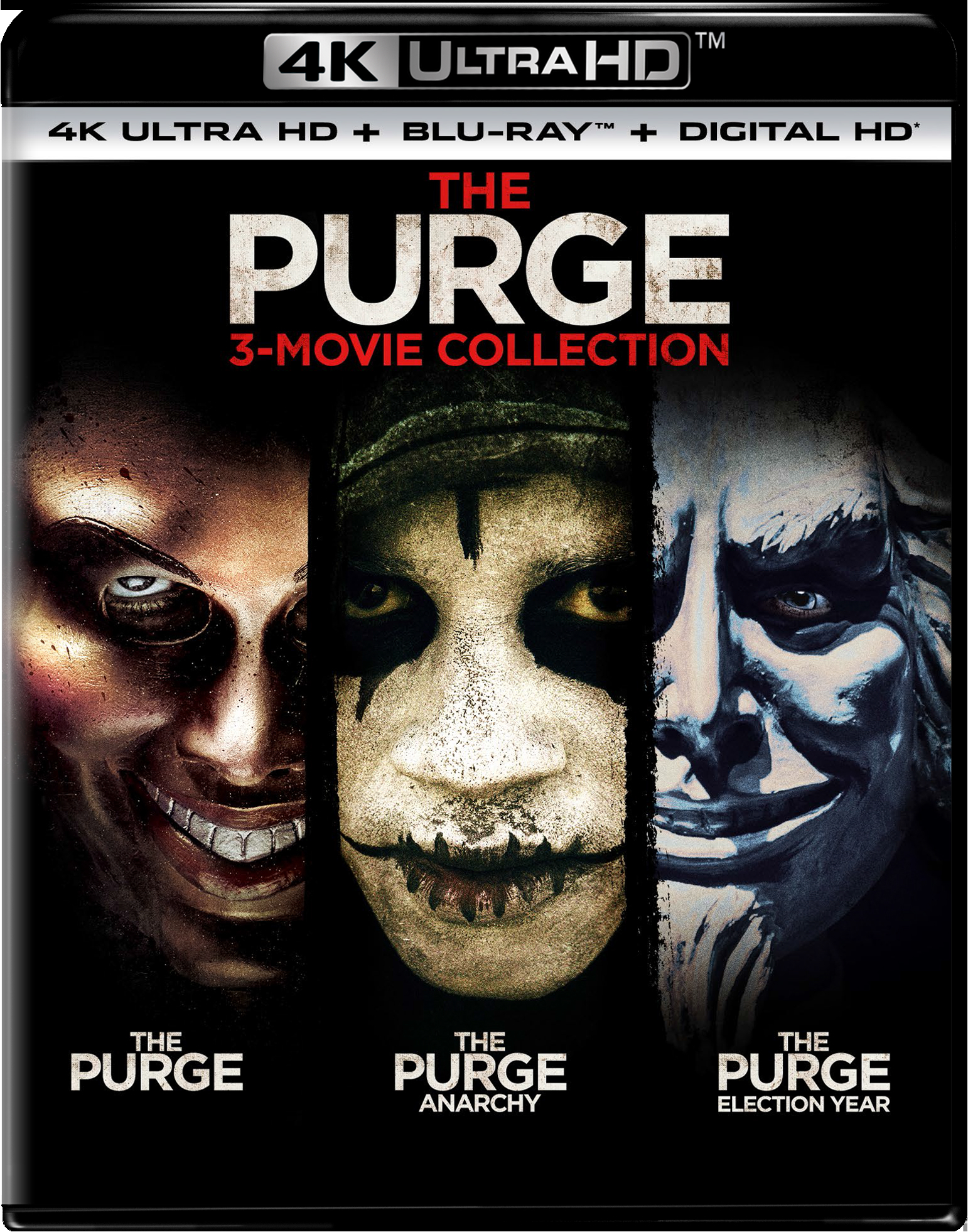 The Purge: 3-movie Collection (4K Ultra HD) - UHD [ 2016 ]  - Horror Movies On 4K Ultra HD Blu-ray - Movies On GRUV