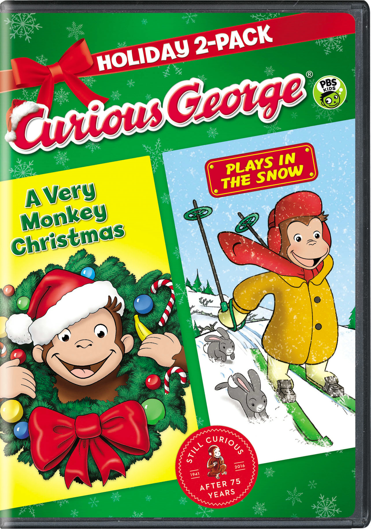 Curious George: A Very Monkey Christmas/Plays In The Snow (DVD Double Feature) - DVD   - Children Movies On DVD - Movies On GRUV