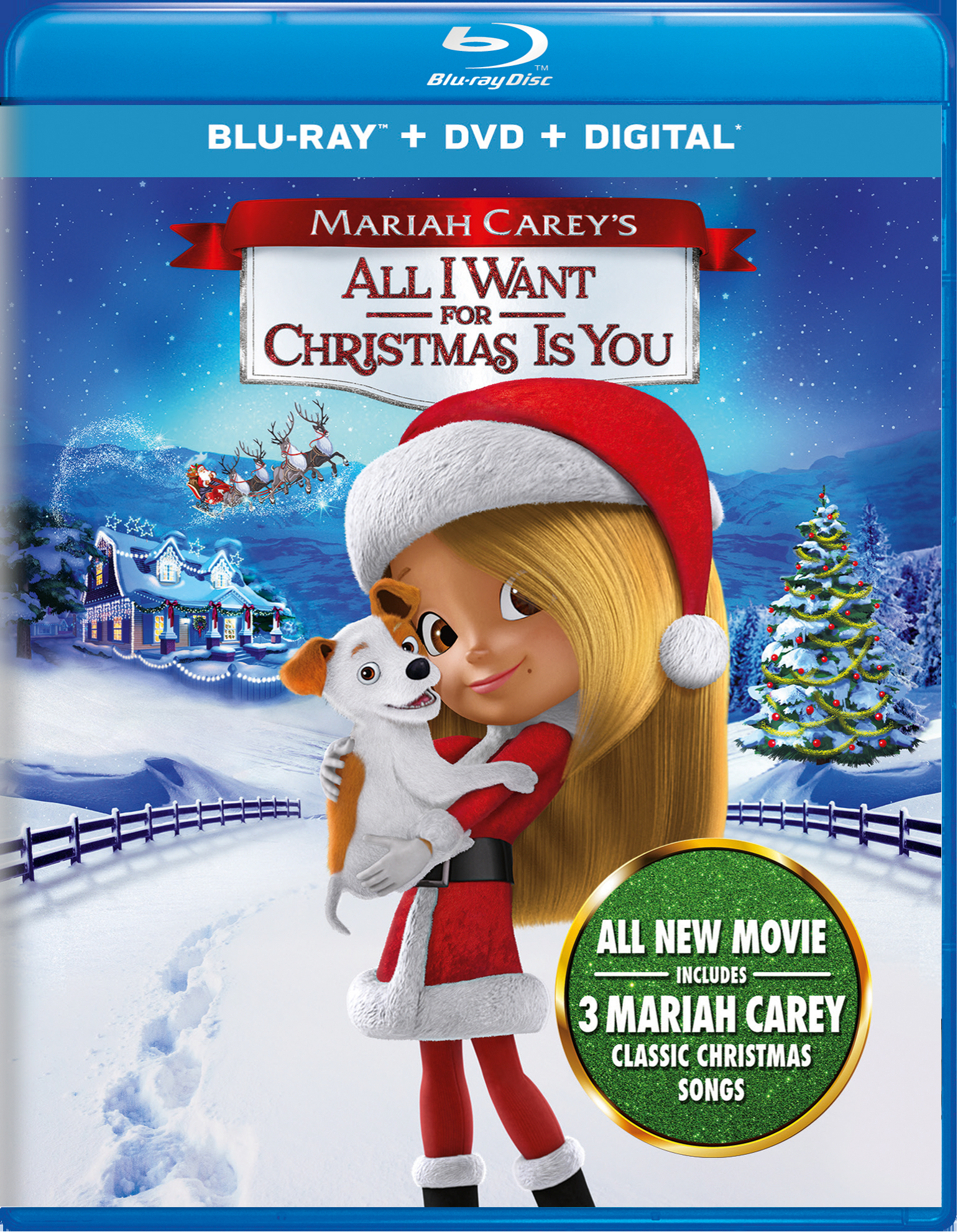 Mariah Carey's All I Want For Christmas Is You (DVD + Digital) - Blu-ray [ 2017 ]  - Children Movies On Blu-ray - Movies On GRUV
