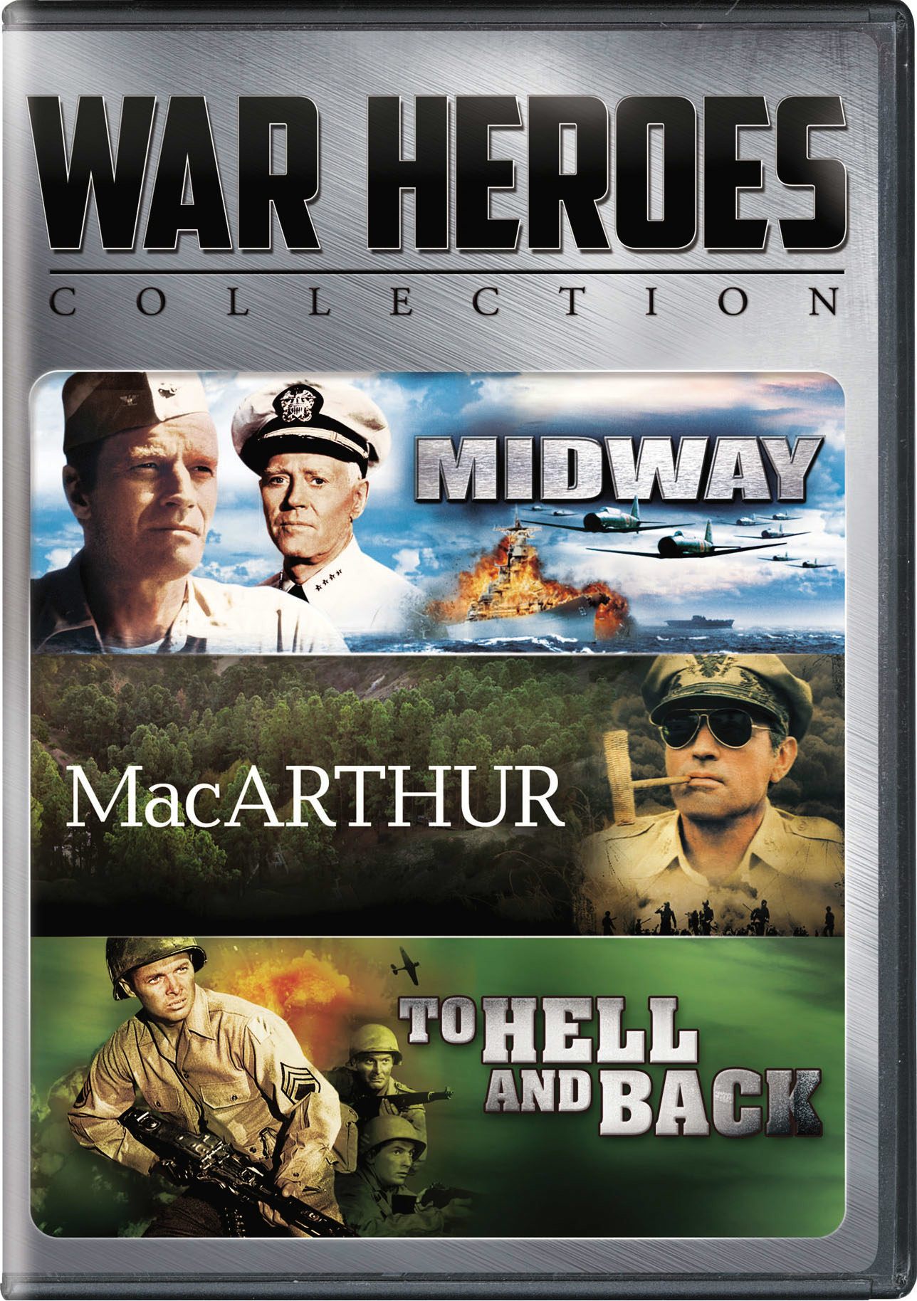 Midway/MacArthur/To Hell And Back (DVD Set) - DVD [ 1976 ]  - War Movies On DVD - Movies On GRUV