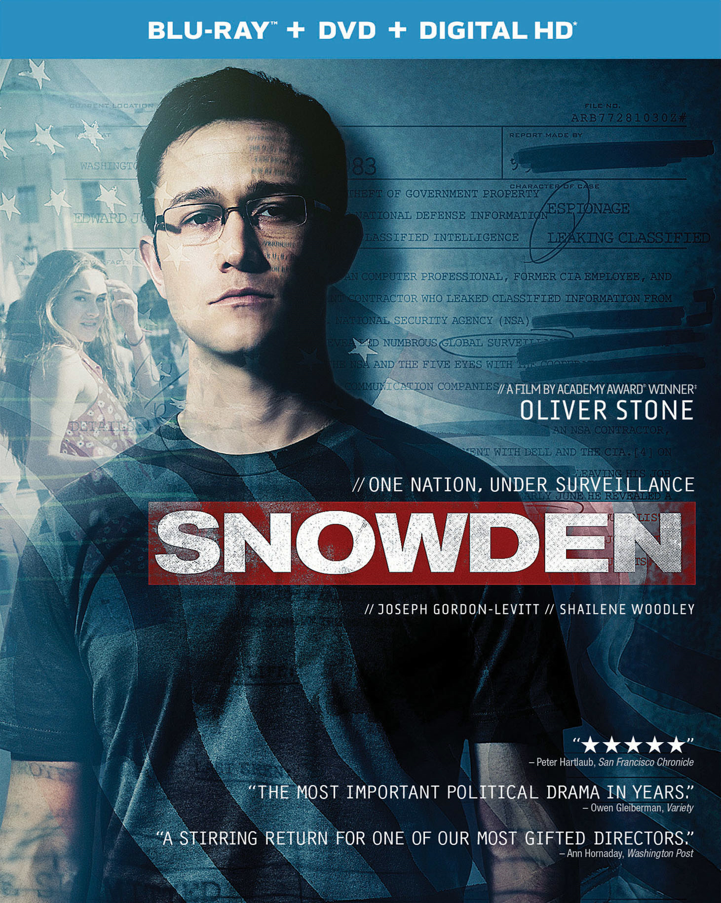 Snowden (DVD + Digital) - Blu-ray [ 2016 ]  - Thriller Movies On Blu-ray - Movies On GRUV