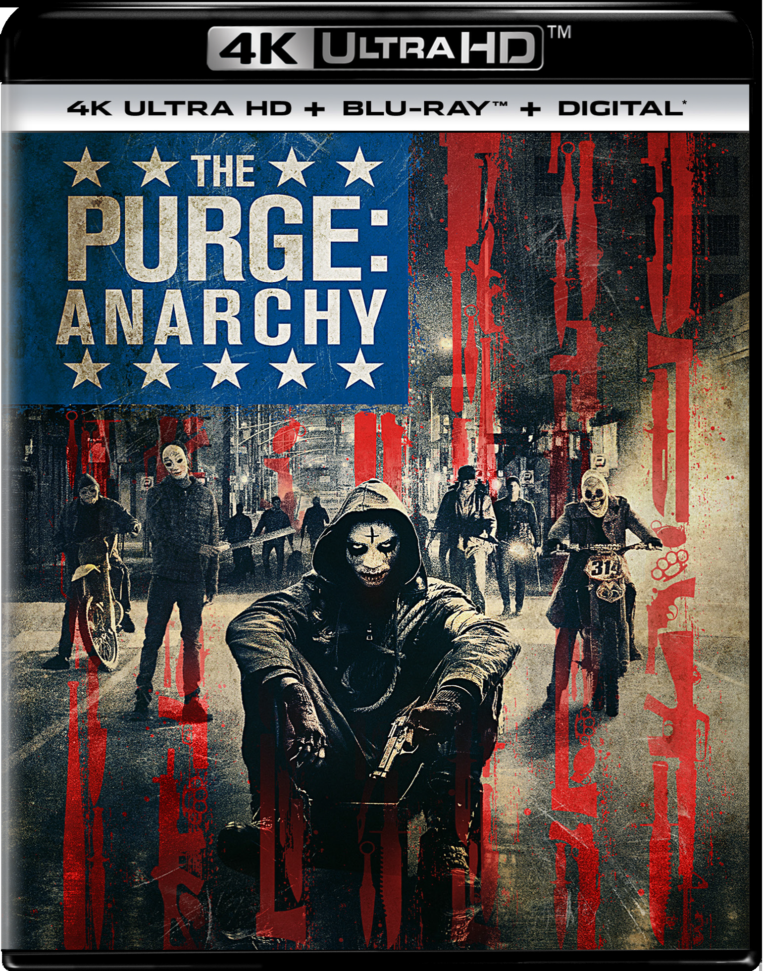 The Purge: Anarchy (4K Ultra HD) - UHD [ 2014 ]  - Horror Movies On 4K Ultra HD Blu-ray - Movies On GRUV