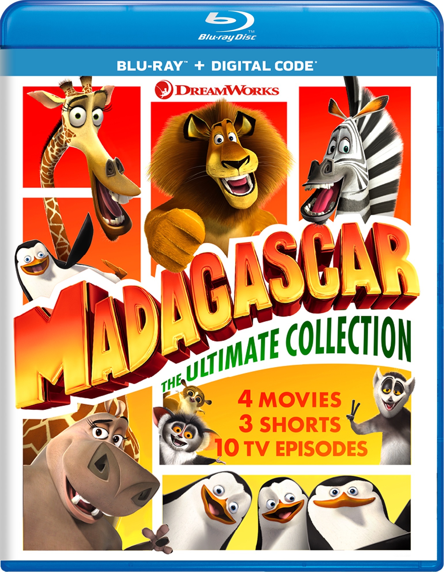 Madagascar: The Ultimate Collection (Blu-ray + Digital HD) - Blu-ray   - Animation Movies On Blu-ray - Movies On GRUV