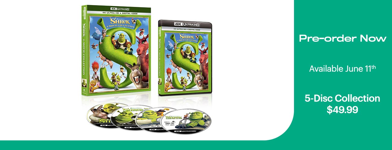 1300x500 Shrek 4K 4 Movie Collection