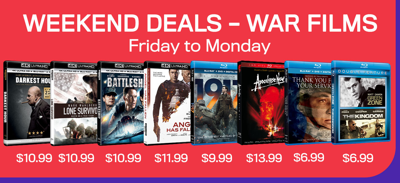 Weekend Deals - War Films