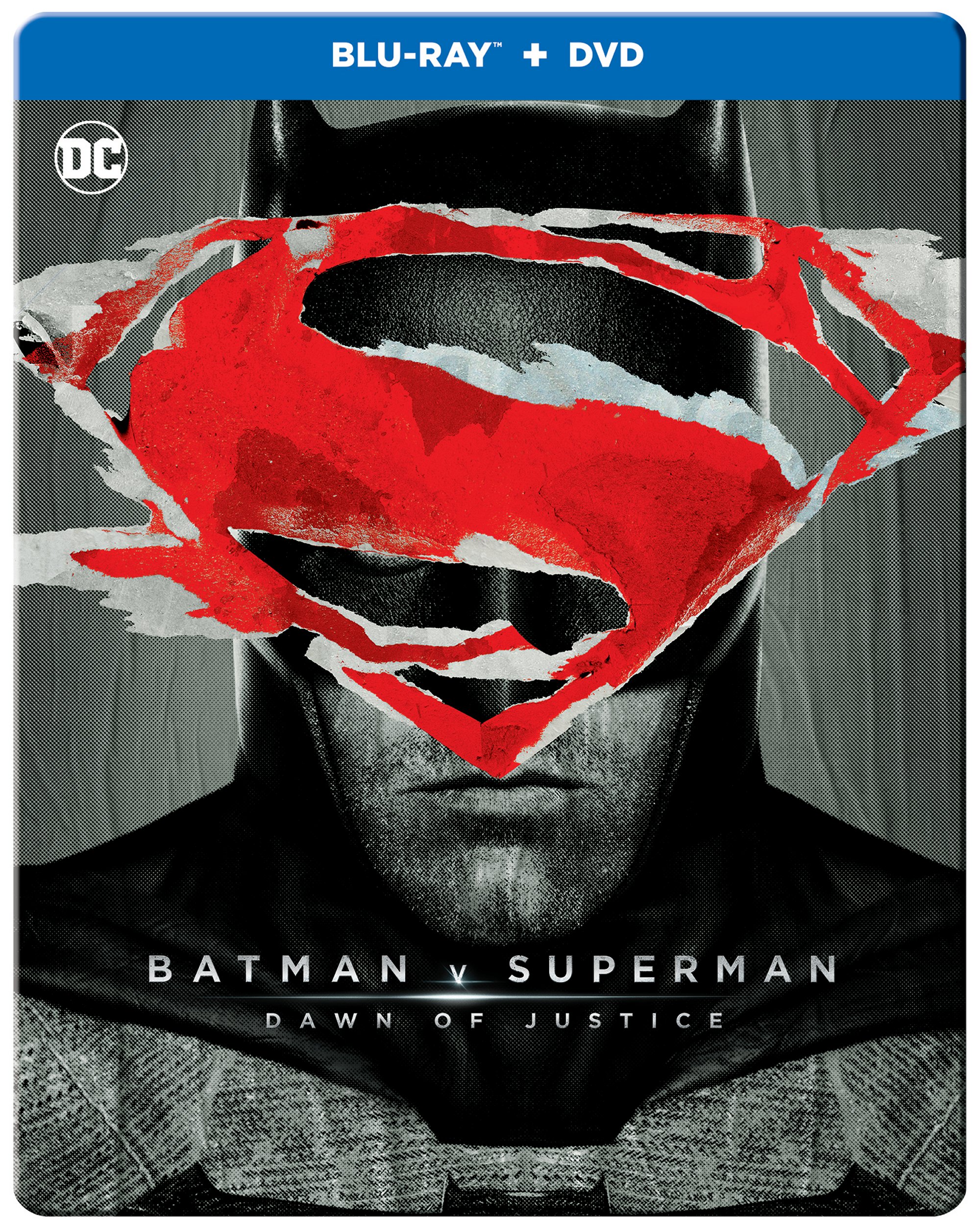 Batman V Superman- Dawn Of Justice Steelbook - Blu-ray [ 2016 ]  - Adventure Movies On Blu-ray - Movies On GRUV