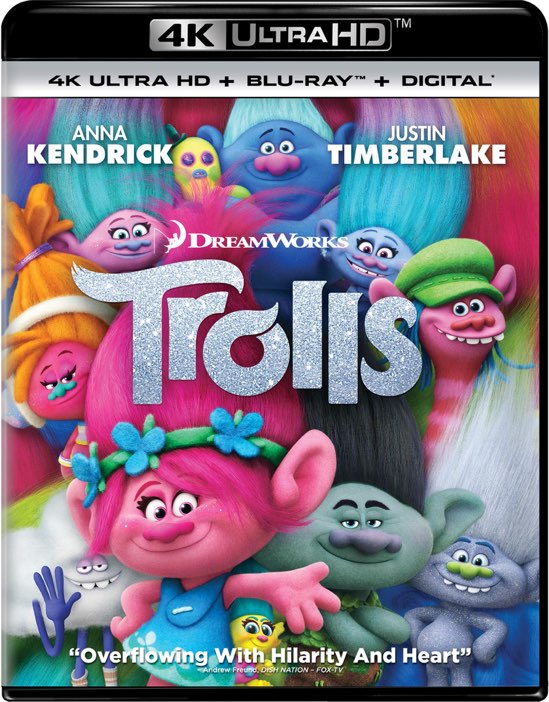 Trolls (4K Ultra HD + Blu-ray + Digital HD) - UHD [ 2016 ]  - Animation Movies On 4K Ultra HD Blu-ray - Movies On GRUV