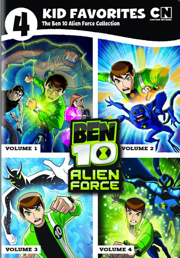 4 Kid Favorites Cartoon Network Classic Ben 10 Alien Force - DVD   - Children Movies On DVD - Movies On GRUV